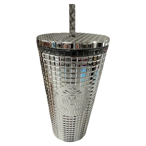 STARBUCKS 2023 SILVER JEWELED 16 OZ TUMBLER COLD CUP - Picture 5 of 5